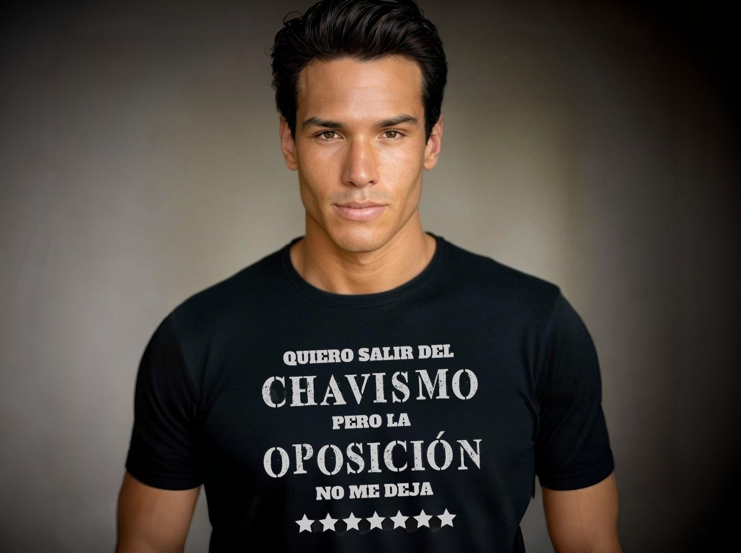 Franela con cita "Quiero Salir del Chavismo pero la Oposición No Me Deja" de Venezuela Vetada